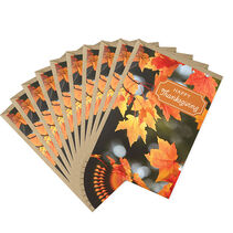 Colorful fall leaves Thanksgiving cards, pack of 10