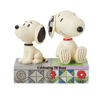 Jim Shore Peanuts Snoopy Then and Now' figurine