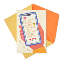 greeting card with birthday day message on the front