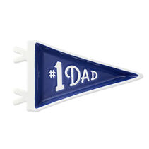 #1 Dad Pennant-Shaped Trinket Tray
