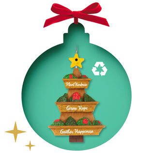 Ornament made of recycled material