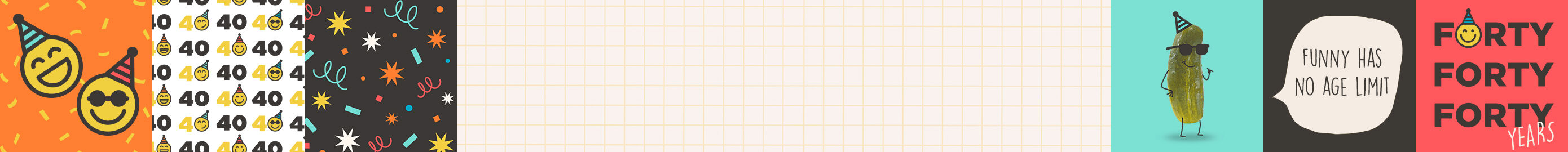 Grid background and celebration icons