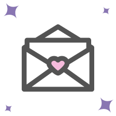 Envelope sealed with a heart