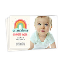 So Worth the Wait Flat Rainbow Baby Announcement