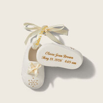 Baby&rsquo;s First Christmas Booties Porcelain Personalized Ornament