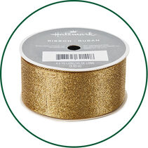 Gold metallic ribbon roll