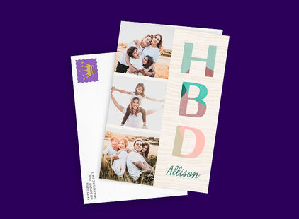 Custom photo card and envelope