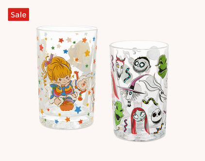 Sale The Nightmare Before Christmas glass and Rainbow Bright glass.
