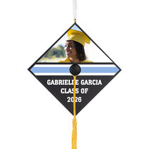 Graduation Cap Personalized Ornament, Custom Photo and Text