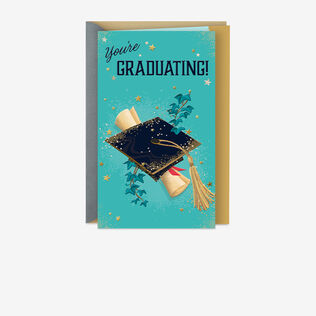 Youre Graduating card with cap and diploma