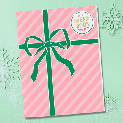 Wrapped 2026 Dream Book on a green background