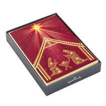 Gold Foil Nativity Boxed Christmas Cards