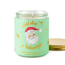 Dont Stop Believing brown sugar and vanilla bean scented jar candle, 7 oz.