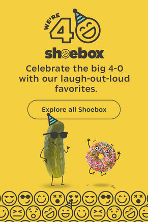 Were 40. Shoebox. Celebrate the big 4-0 with outr loagh out loud favorites. Explore Shoebox