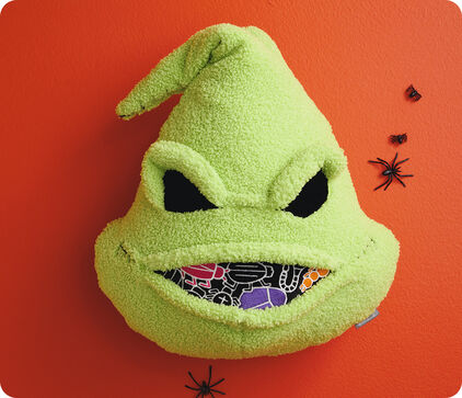 Nightmare Before Christmas Oogie-Boogie head stuffed plush.