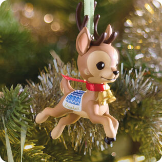 Stylized reindeer ornament