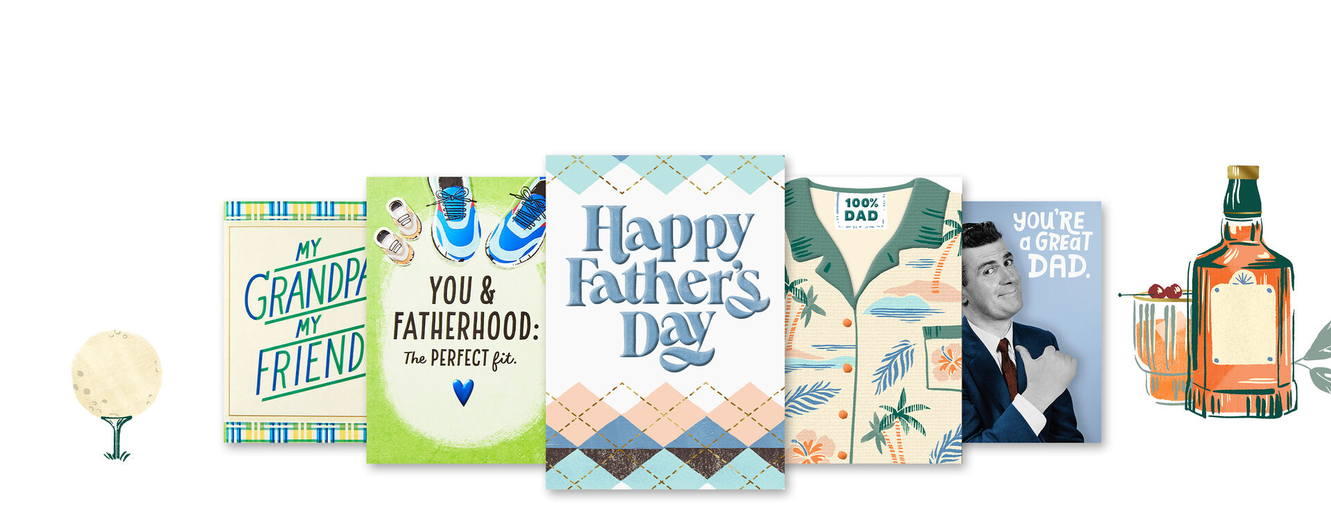 Fathers Day cards with greenery