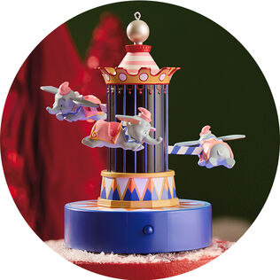 Flying Dumbo carousel ornament