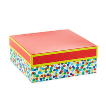 10" Square Colorful Dots Gift Box