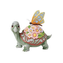 Jim Shore Turtle With Butterfly Figurine
