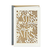 Elegant Lace Mr. and Mrs. Wedding Card