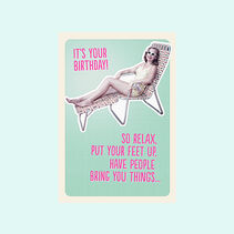 Pretend Youre a Man Funny Birthday Card for Her