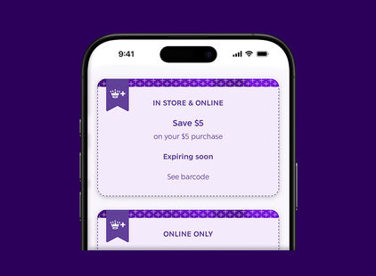Screenshot of Hallmark plus exclusive coupons on a smartphone screen