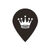 White crown in location icon