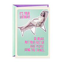Pretend Youre a Man Funny Birthday Card for Her