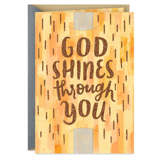God Shines Through You Religious Clergy Appreciation Card