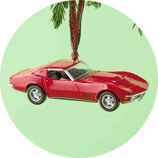 Vintage Red Corvette Ornament