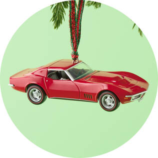 Vintage Red Corvette Ornament