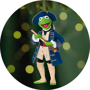 Kermit the Frog dressed as Captain Smollett from Muppet Treasure Island.
