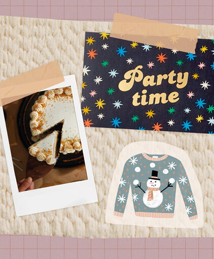 Party invitation and pictures