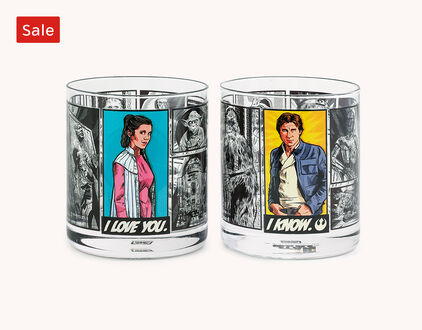 Sale Star Wars&trade; Han Solo&trade; and Princess Leia&trade; Drinking Glasses, Set of 2
