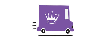 an illustration of a shipping truck moving fast