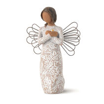 Willow Tree angel holding a bird