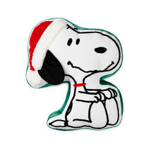 Peanuts Santa Snoopy shaped pillow, 13x15