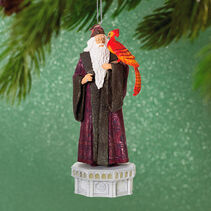 Harry Potter Albus Dumbledore Keepsake Ornament hanging on tree image number 2 Harry Potter Albus Dumbledore Keepsake Ornament Measurement image number 3 Harry Potter Albus Dumbledore Keepsake Ornament Hand holding item image number 4 Harry Potter Albus Dumbledore Keepsake Ornament upclose view image number 5 Harry Potter Albus Dumbledore Keepsake Ornament Back image number 6 Harry Potter Albus Dumbledore Keepsake Ornament Package Front image number 7 Harry Potter Albus Dumbledore Keepsake Ornament Package Back image number 8 Harry Potter and the Chamber of Secrets&trade; Collection Albus Dumbledore&trade; Ornament With Light and Sound