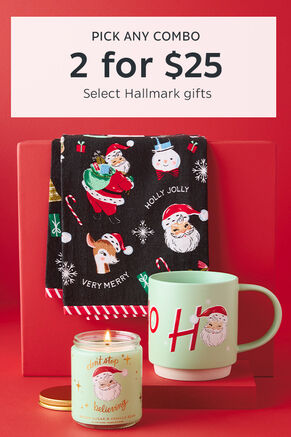 Pick any combo 2 for $25, select Hallmark gifts
