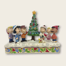 Peanuts Gang Light-Up Musical Christmas Tree Figurine