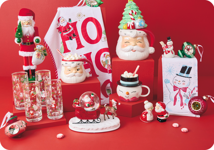 Vintage holiday gifts and home decor