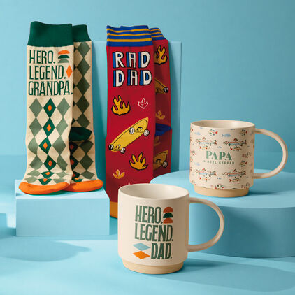 2 mugs and 2 pairs of socks