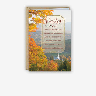 God Has Blessed You Religious Clergy Appreciation Card for Pastor 