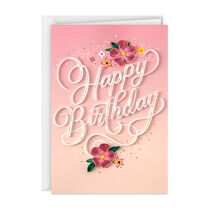 The Loveliest Reason to Celebrate Quilled Paper Handmade Birthday Card