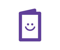 Card icon with smiley face