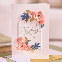 Happy Mother’s Day card with 3D paper flowers on raised trellis