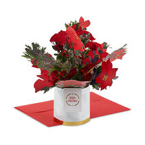 Pop-up poinsettia card