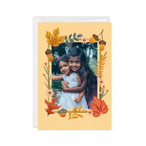 Customized fall card with photo