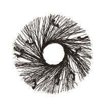 Black Halloween Wreath, 24"